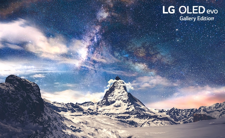 OLED 기능을 표현할 수 있는 여러 개의 자연 경관 이미지